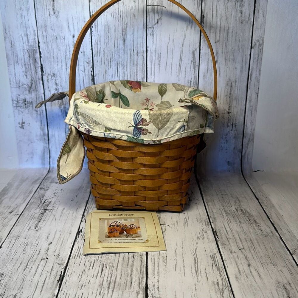Longaberger 2000 Classic Basket Combo 7” Diameter Swing Handle Liner